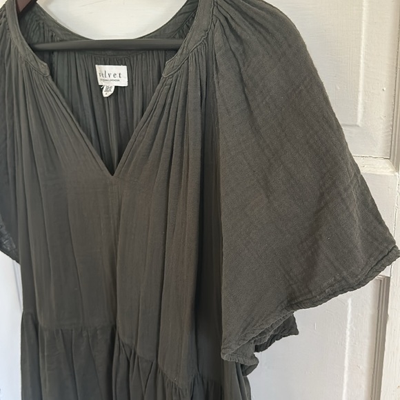 Velvet Gauze and Knit Dress - Picture 3 of 4